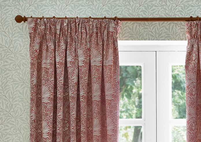 Marigold Pencil Pleat, Russet - Ready Made Curtains - Image 9